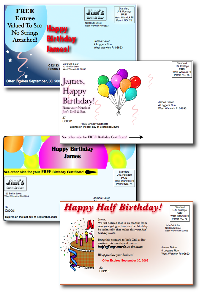 Birthday Postcards